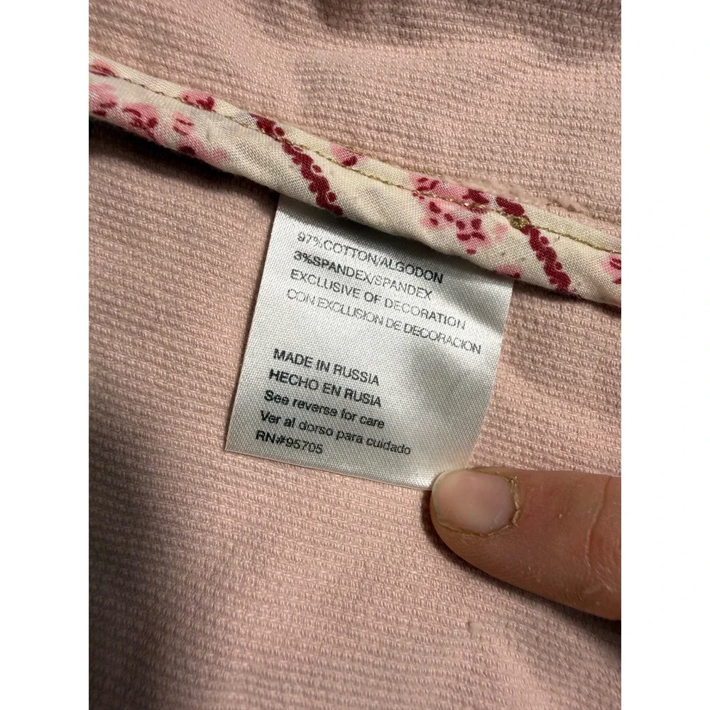 Plush‎ Corduroy Blazer Womens Medium Pink Good Button Front Vintage Style Jacket
